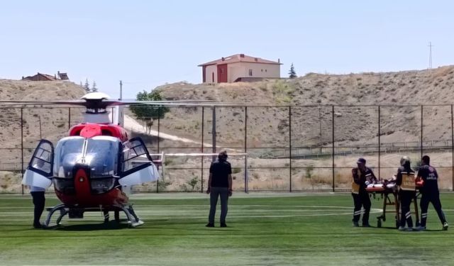 Kalp krizi geçiren hasta hava ambulansıyla Malatya'ya sevk edildi