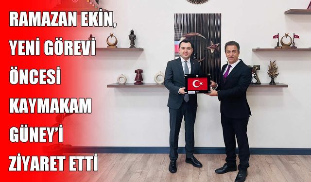 Bitlis’e atanan Şube Müdürü Ekin'den Hasköy Kaymakamı Güney’e veda ziyareti