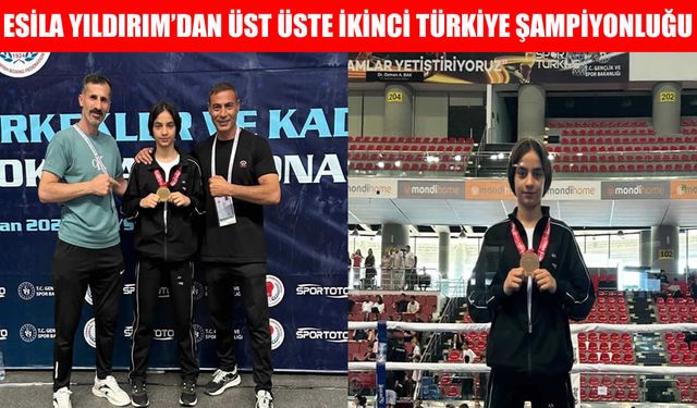 Muş’un ‘altın yumruğu’ Esila Yıldırım ikinci kez Türkiye’nin zirvesinde