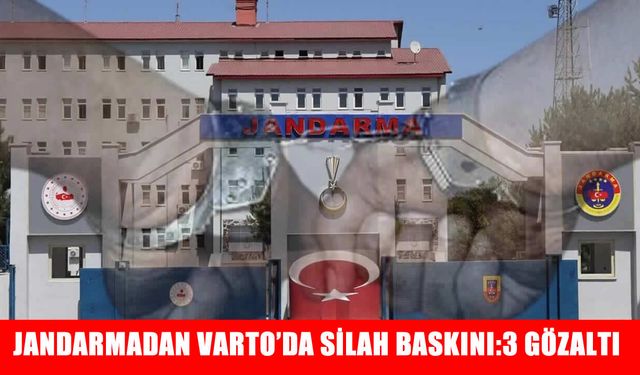 Varto’da silah operasyonu: 3 şüpheli gözaltına alındı