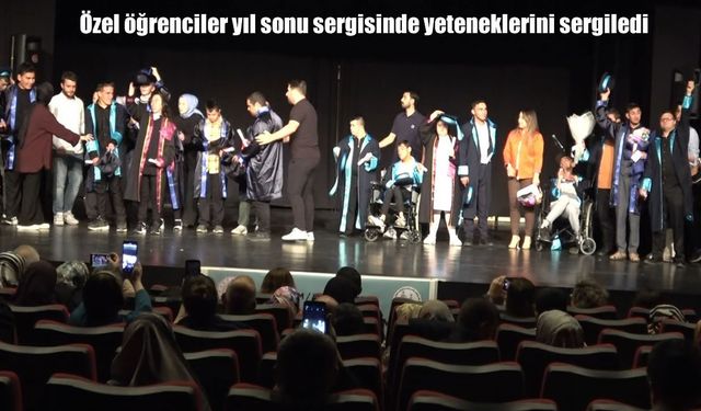 Özel öğrenciler yıl sonu sergisinde yeteneklerini sergiledi