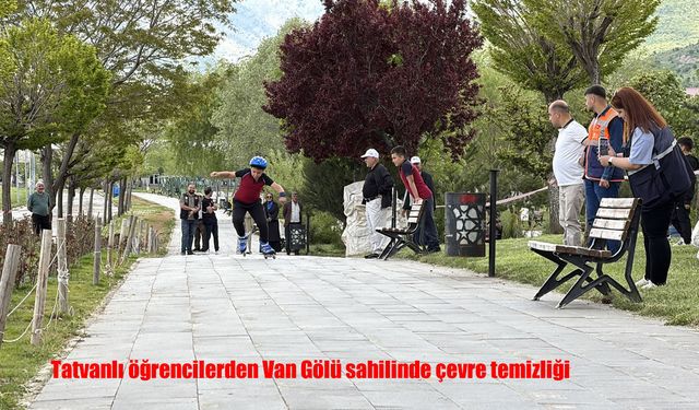 Van Gölü kıyısında çevre seferberliği: Öğrencilerden örnek hareket
