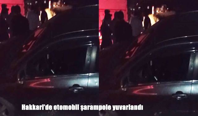 Hakkari’de otomobil şarampole yuvarlandı