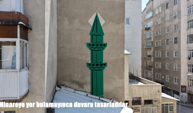 Erzurum’un sıra dışı minaresi: Uzaktan gerçek sanılıyor