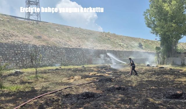 Van’da korkutan yangın: Bahçedeki alevler kontrol altına alındı