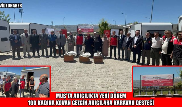 Muş’ta 120 kişiye arılı kovan, ekipman ve karavan desteği