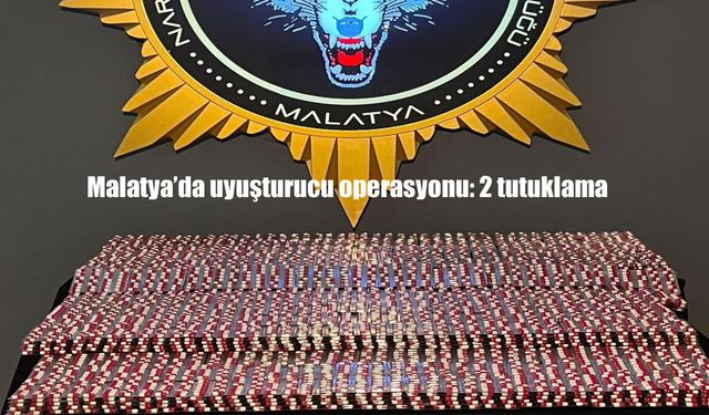 Malatya’da takside 28 binden fazla sentetik ecza ele geçirildi: 2 tutuklama