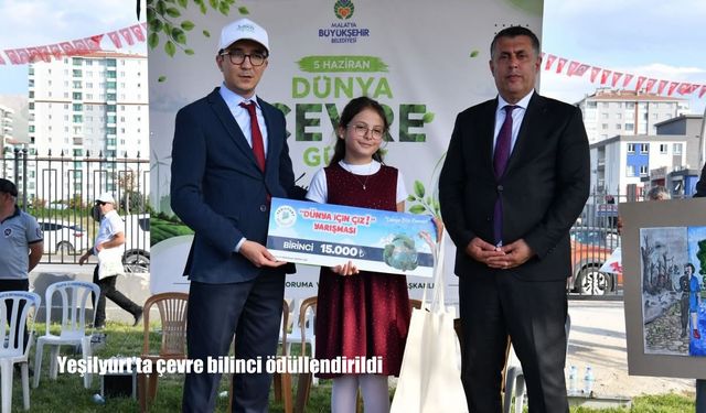 Yeşilyurt’ta öğrenciler çevre için yarıştı, kazananlar ödüllendirildi