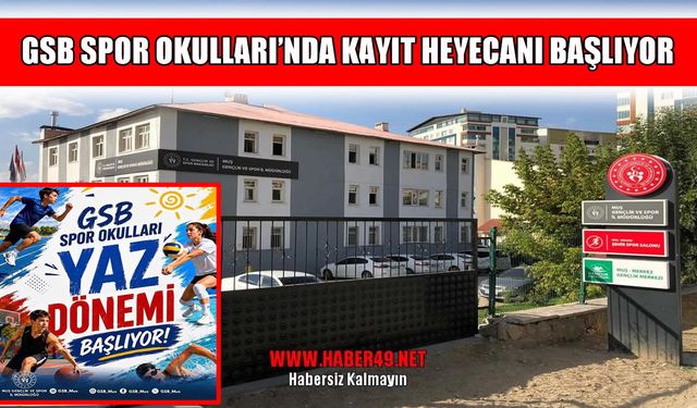 Muş’ta yaz tatili sporla şenleniyor: GSB Spor Okulları’nda kayıtlar 15 Haziran’da başlıyor