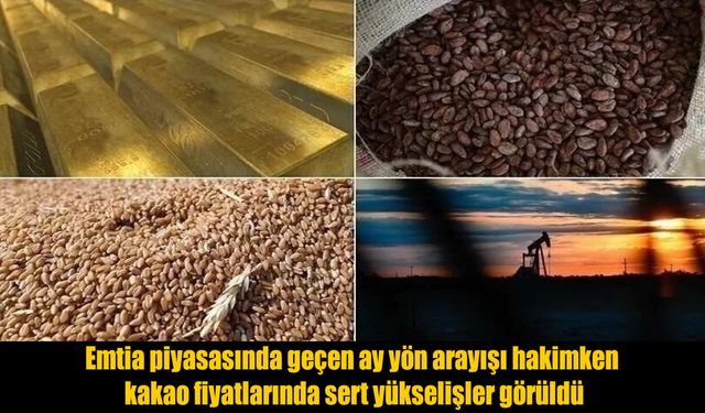 Emtia piyasasında geçen ay yön arayışı hakimken kakao fiyatlarında sert yükselişler görüldü