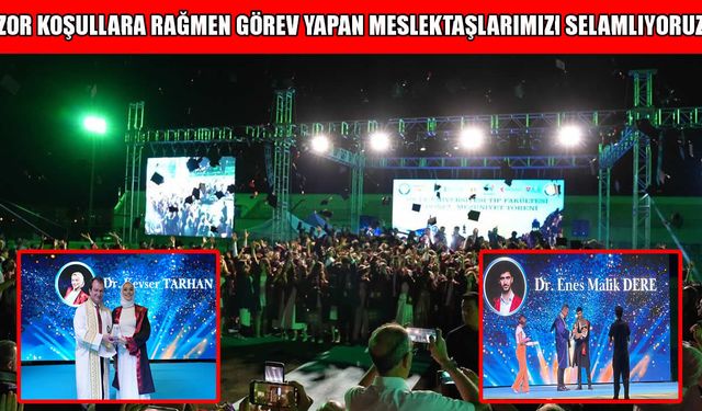 Dicle Üniversitesi Tıp Fakültesi mezuniyetinde “Filistin” vurgusu