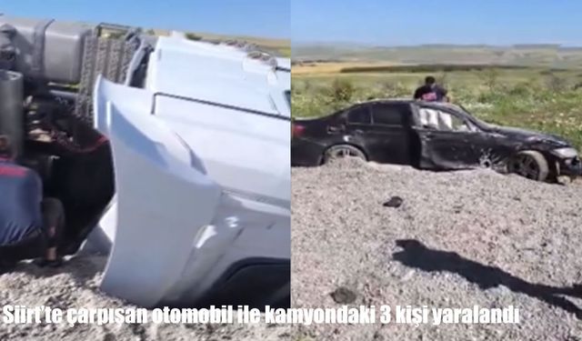 Siirt'te otomobil ile kamyon çarpıştı: 3 yaralı