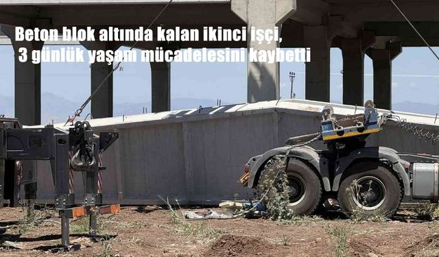 Bir kişinin öldüğü beton blok kazasından acı haber: Yaralı işçi 3 gün sonra hayatını kaybetti