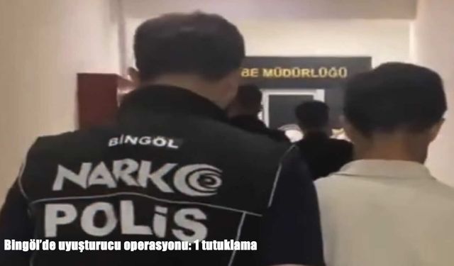 Bingöl'de uyuşturucu operasyonu: 1 tutuklama