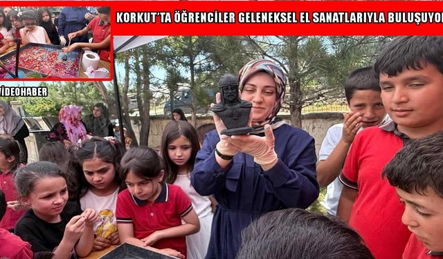 Korkut'ta öğrenciler geleneksel el sanatlarıyla tanıştı