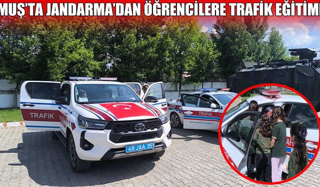 Korkut’ta jandarmadan ilkokul öğrencilerine trafik eğitimi