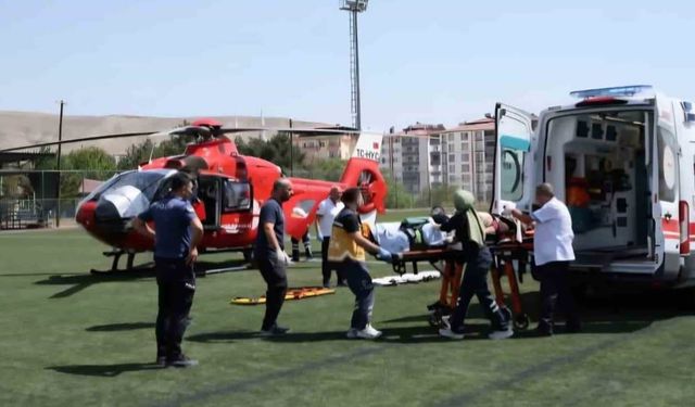 Darende’de yaralanan çocuk hava ambulansıyla Malatya’ya sevk edildi