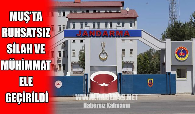 Muş’ta 6 adrese operasyon: Silah ve mühimmat ele geçirildi