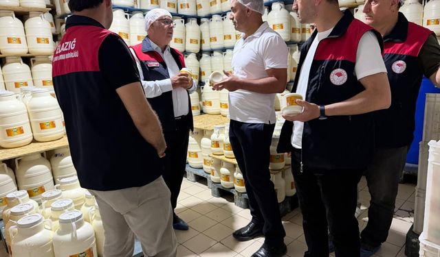 Elazığ'da tulum peyniri üretim tesisine hijyen ve gıda güvenliği denetimi