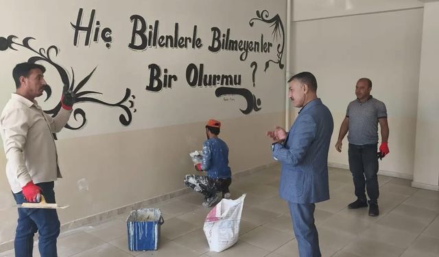 Patnos'ta okullar yeni eğitim yılına hazırlanıyor