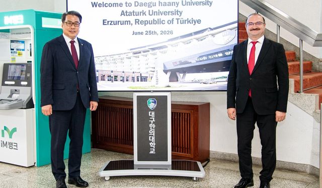 Atatürk Üniversitesi ile Güney Kore'den Daegu Haany Üniversitesi arasında iş birliği protokolü