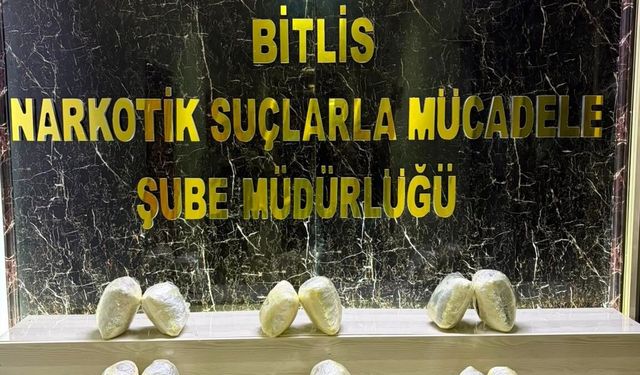 Bitlis’te araçtan 8 kilo 100 gram skunk çıktı