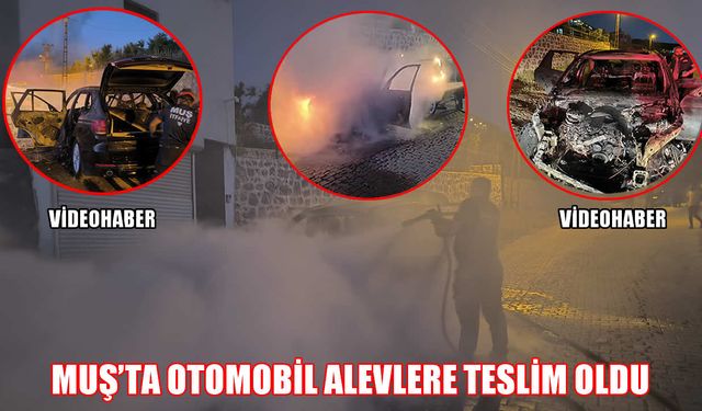 Muş'ta seyir halindeki otomobil alevlere teslim oldu