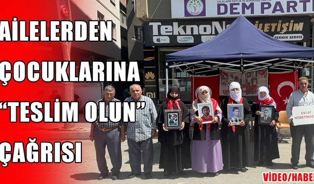 Muş’ta evlat nöbeti kararlılıkla sürüyor: "Yeter artık, gelin teslim olun"