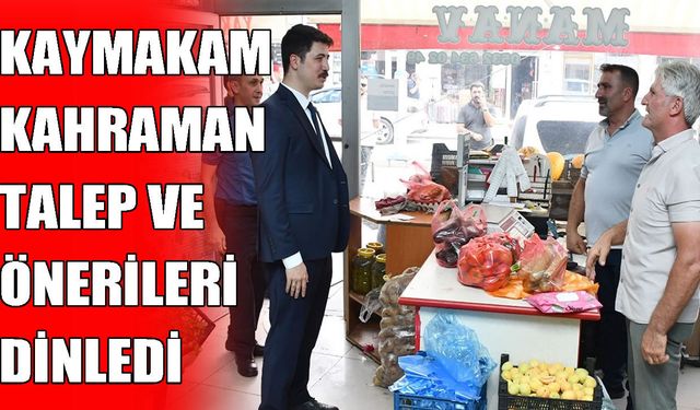 Malazgirt Kaymakamı Kahraman'dan esnaf ziyareti