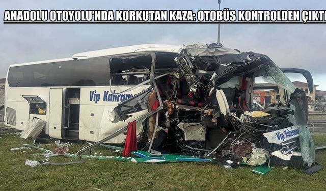 Bolu'da yolcu otobüsü kaza yaptı: 5'i ağır 15 yaralı