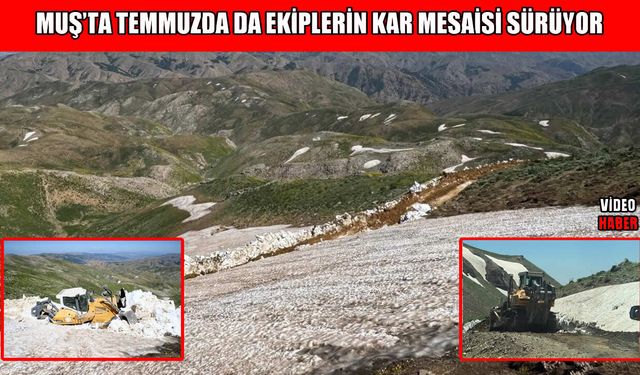 Muş’un zirvelerinde kar temizleme, köylerde asfalt çalışmaları sürüyor