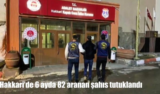Hakkari’de 6 ayda 82 aranan şahıs tutuklandı