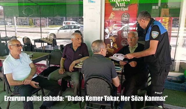 Erzurum polisi sahada: "Dadaş Kemer Takar, Her Söze Kanmaz"