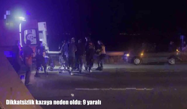 Tokat'ta iki otomobil çarpıştı: 1’i ağır 9 yaralı