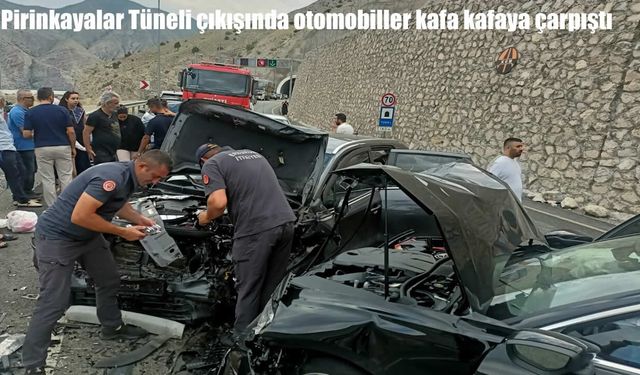 Erzurum’da iki otomobil kafa kafaya çarpıştı: 3'ü ağır, 4 yaralı