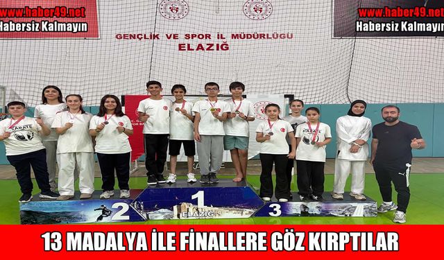 Muşlu karateciler Elazığ’dan 13 madalyayla döndü