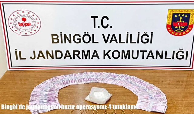 Bingöl'de jandarmadan huzur operasyonu: 4 tutuklama