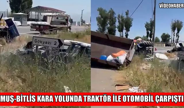 Muş-Bitlis kara yolunda kaza: Otomobil alev aldı, 3 kişi yaralandı