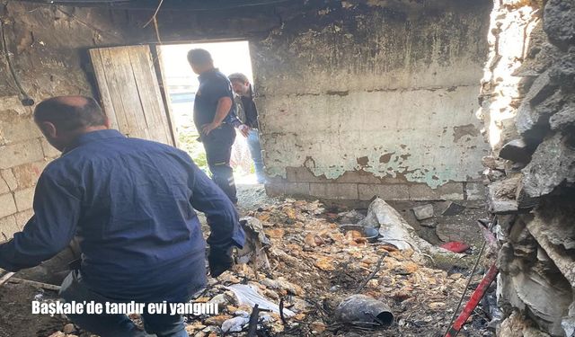 Van'da tandır evi yangını