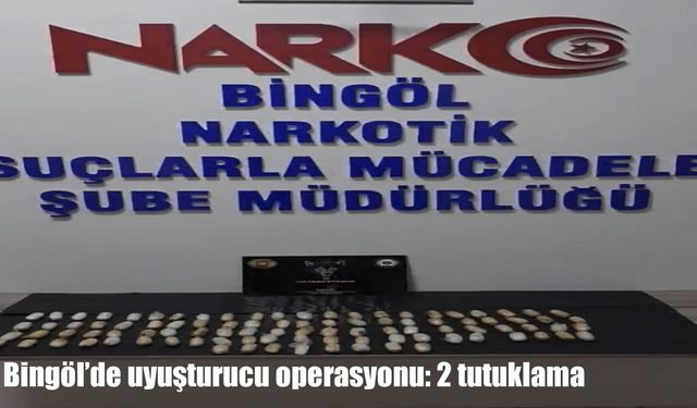 Bingöl'de uyuşturucu operasyonu: 2 tutuklama