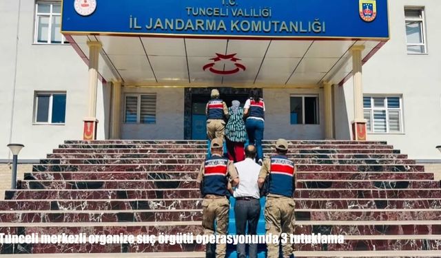 Tunceli merkezli organize suç örgütü operasyonunda 3 tutuklama