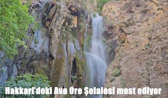 Hakkari'deki Ava Ore Şelalesi mest ediyor