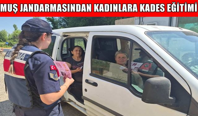 Muş'ta yol kontrol noktasında KADES farkındalığı oluşturuldu