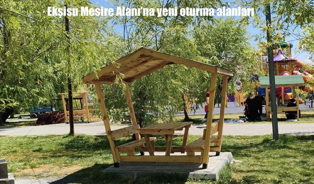 Ekşisu mesire alanı yenileniyor: Yeni oturma alanları hizmete hazırlanıyor