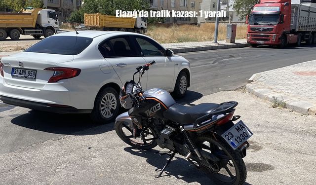 Elazığ'da motosiklet ile otomobil çarpıştı: 1 yaralı