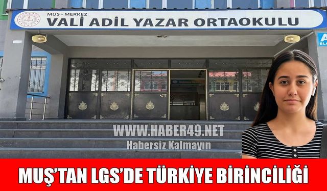 Muşlu Hivda, LGS’de 500 tam puan aldı