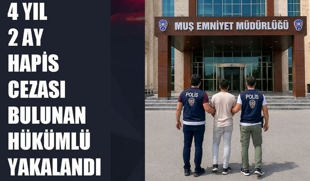 Muş'ta tefecilikten 4 yıl 2 ay hapis cezası bulunan firari hükümlü yakalandı