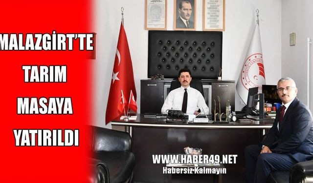 Malazgirt Kaymakamı Kahraman tarım çalışmalarını inceledi