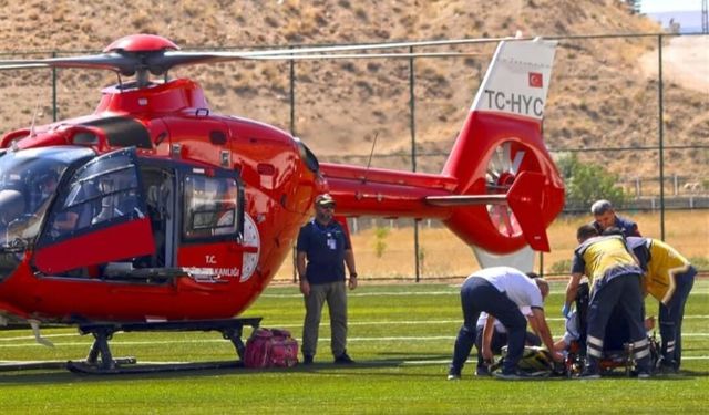 Kalp Krizi Şüphesi Bulunan Hasta Hava Ambulansıyla Sevk Edildi