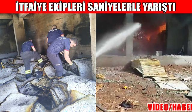 Muş'ta 6 katlı inşaatta yükselen alevler paniğe neden oldu!